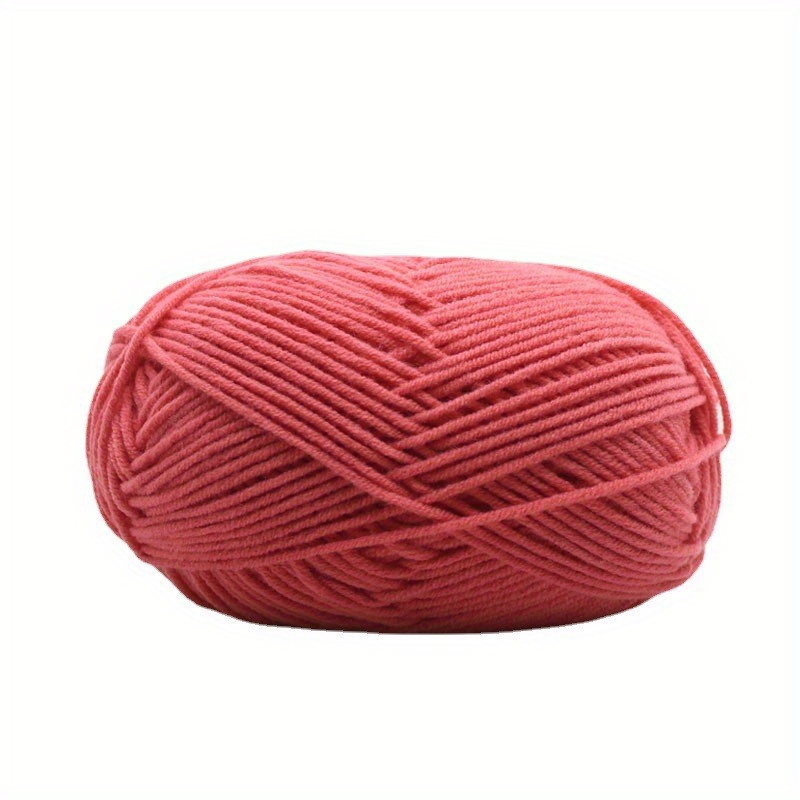  1PCS Yarn for Crocheting,Soft Yarn for Crocheting,Crochet Yarn  for Sweater,Hat,Socks,Baby Blankets(Pink NO Hook)