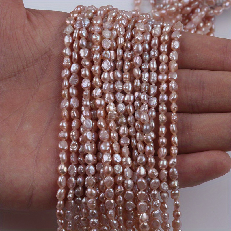 elegant 4 5mm natural   beads double sided glossy   with straight hole for     for bracelets necklaces details 4