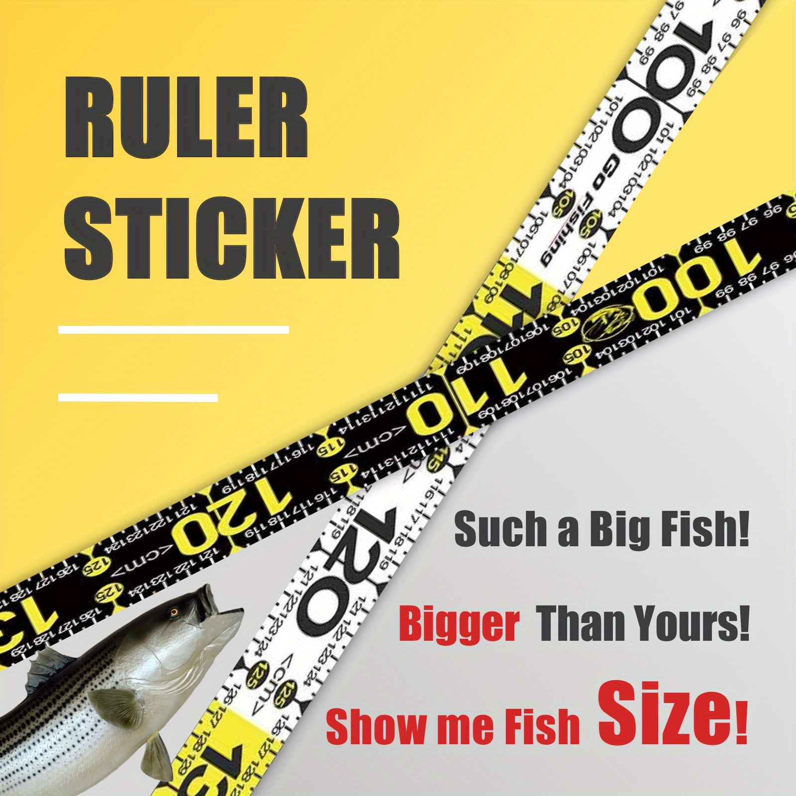 Fish Rulers Sticker Waterproof Ruler Sticker Quick - Temu Philippines