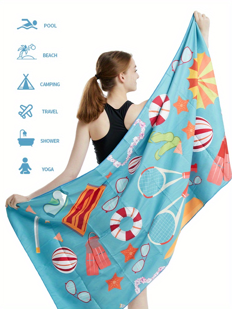 Beach Towel Oversized, Microfiber Bath Towels, Extra Large Swim