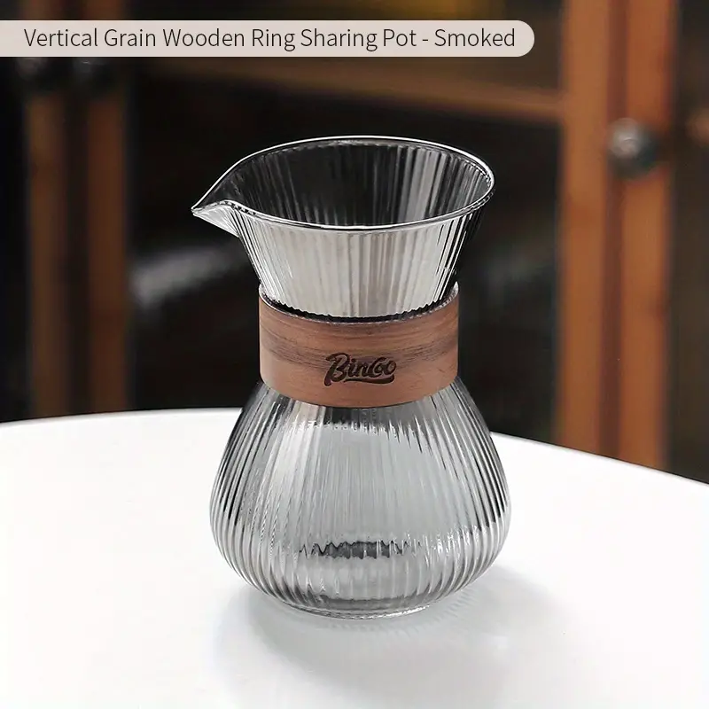 1pc 13.53oz Pour Over Coffee Maker, Bincoo Hand-brewed Coffee Sharing Pot  Set Japanese-style Tasting Cup Glassware Cold Extraction Coffee Pot With Fil