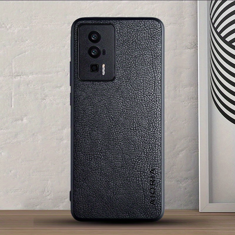  Funda de teléfono para Xiaomi Poco F5 Pro, funda para Xiaomi Poco  F5 Pro Funda protectora de cuero PU estilo vaca, cubierta antideslizante a  prueba de golpes para Xiaomi Poco F5