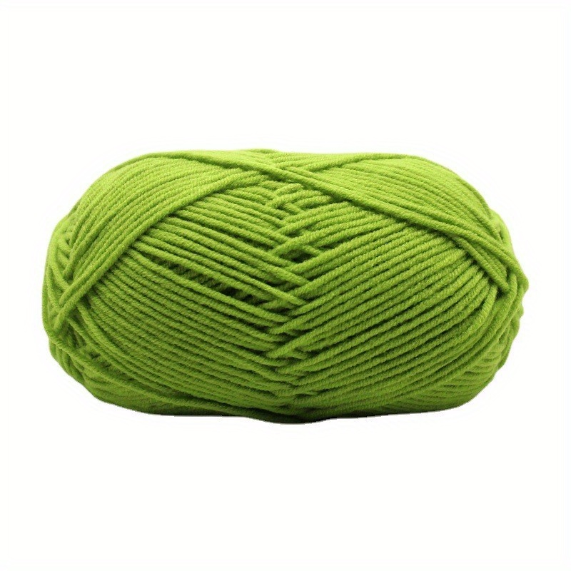 1PCS Yarn for Crocheting,Soft Yarn for Crocheting,Crochet Yarn for  Sweater,Hat,Socks,Baby Blankets(Green NO Hook)
