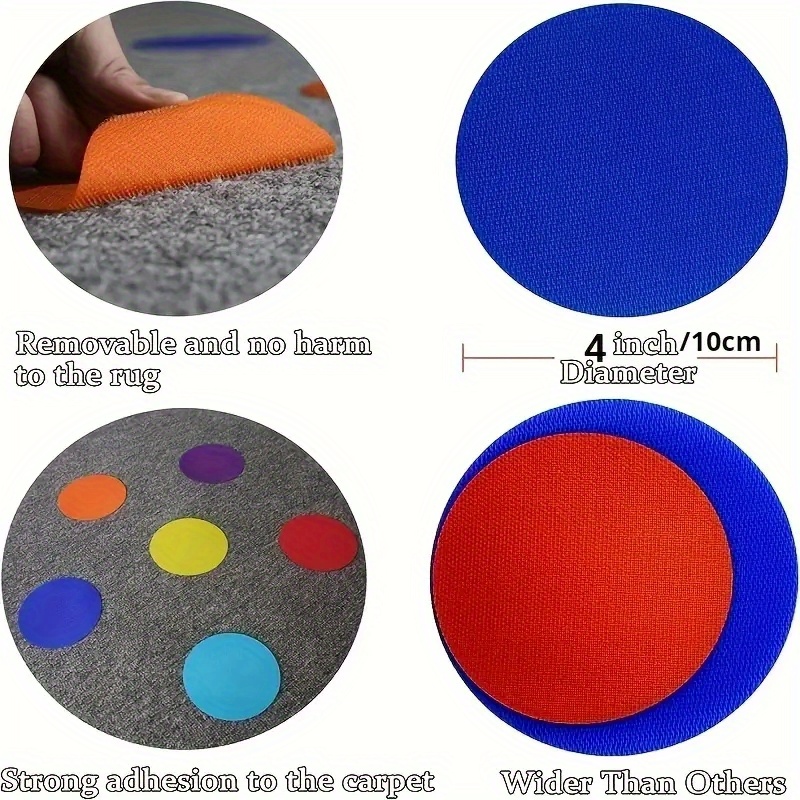 AOJOYS Carpet Markers 80 Pcs - Multicolor Spot Markers for Classroom Magic Carpet Spots Circles Dots for Kids Teachers Preschool and Kindergarten