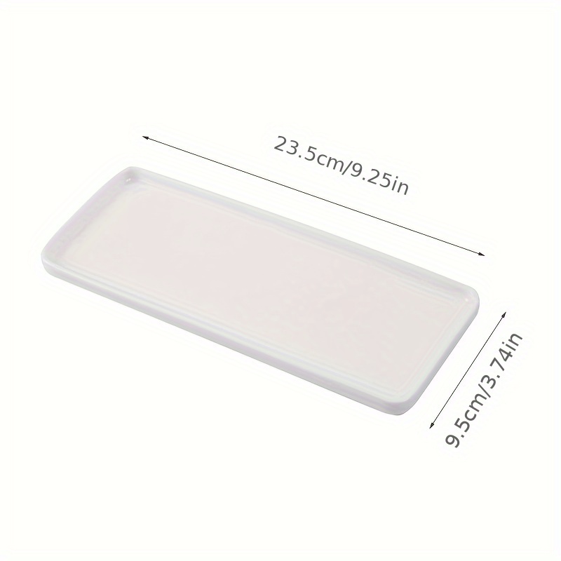 Watercolor Palette, Ceramic Simple Rectangular Tray, Toothbrush Holder Tray,  Simple Style Ceramic Storage Tray, Cosmetics Jewelry Tray For Countertop,  Ceramic Dessert Plate Serving Tray - Temu