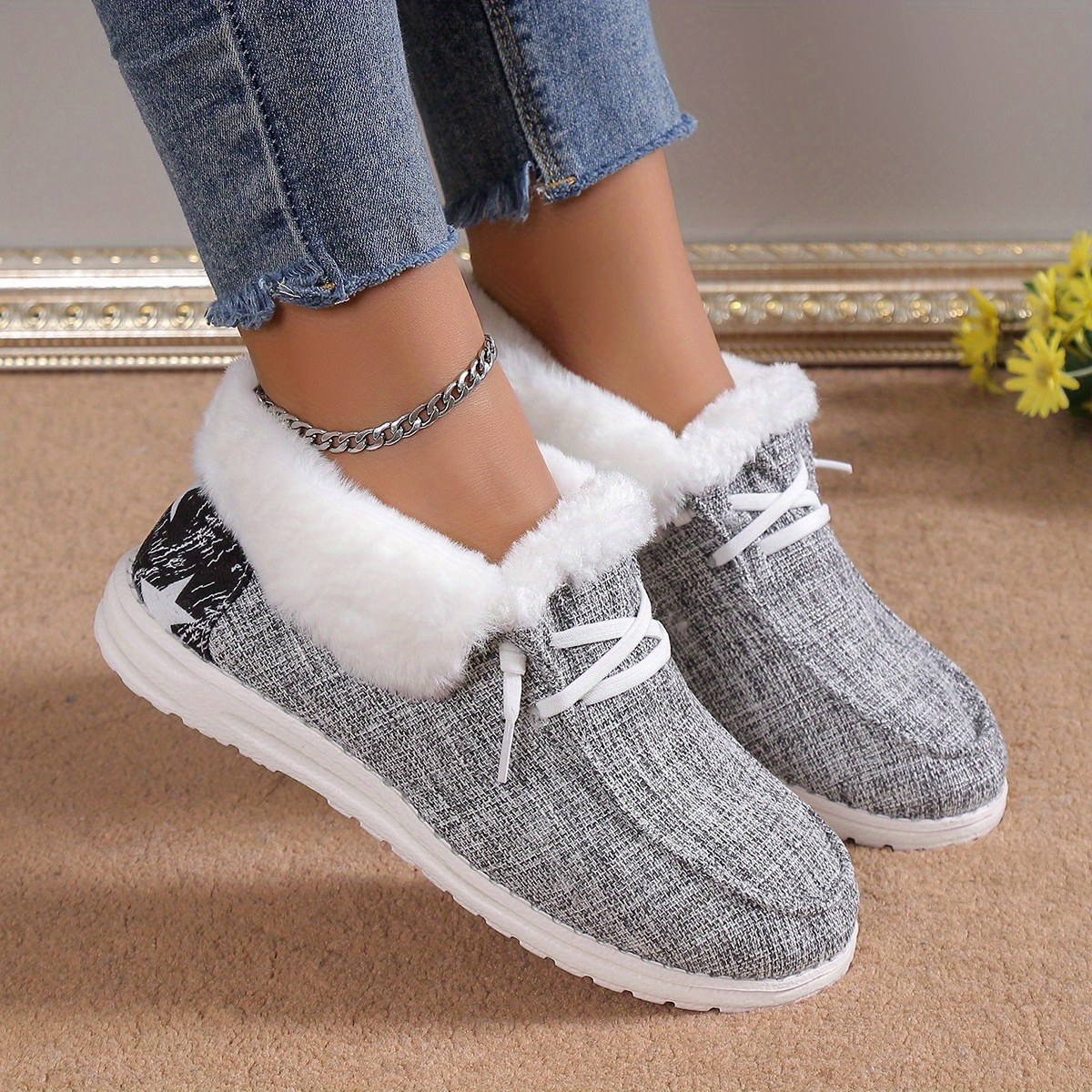 Bottes De Neige Fourrées JOMIX Pour Femme - Chaussures D'Hiver Chaudes, Confortables Et Antidérapantes