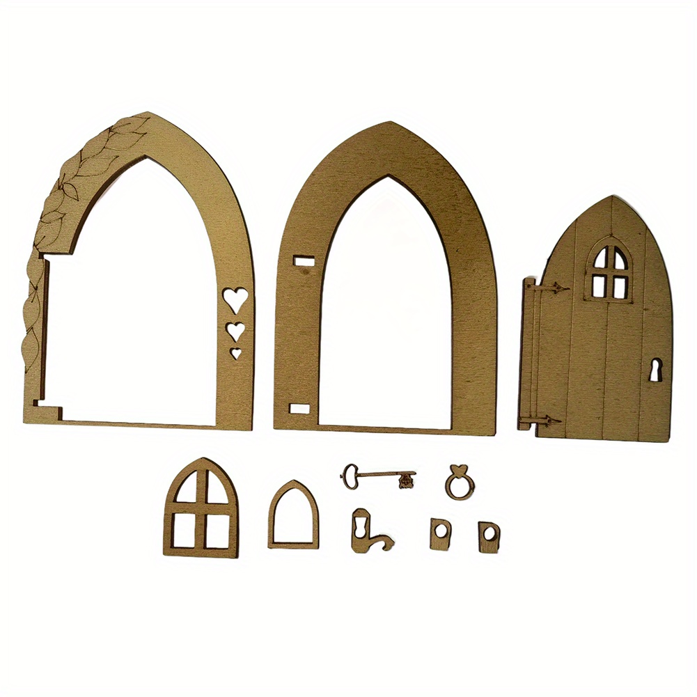 Fairy Hollow Opening Wooden Fairy Door Craft Kit. 3d Fully - Temu