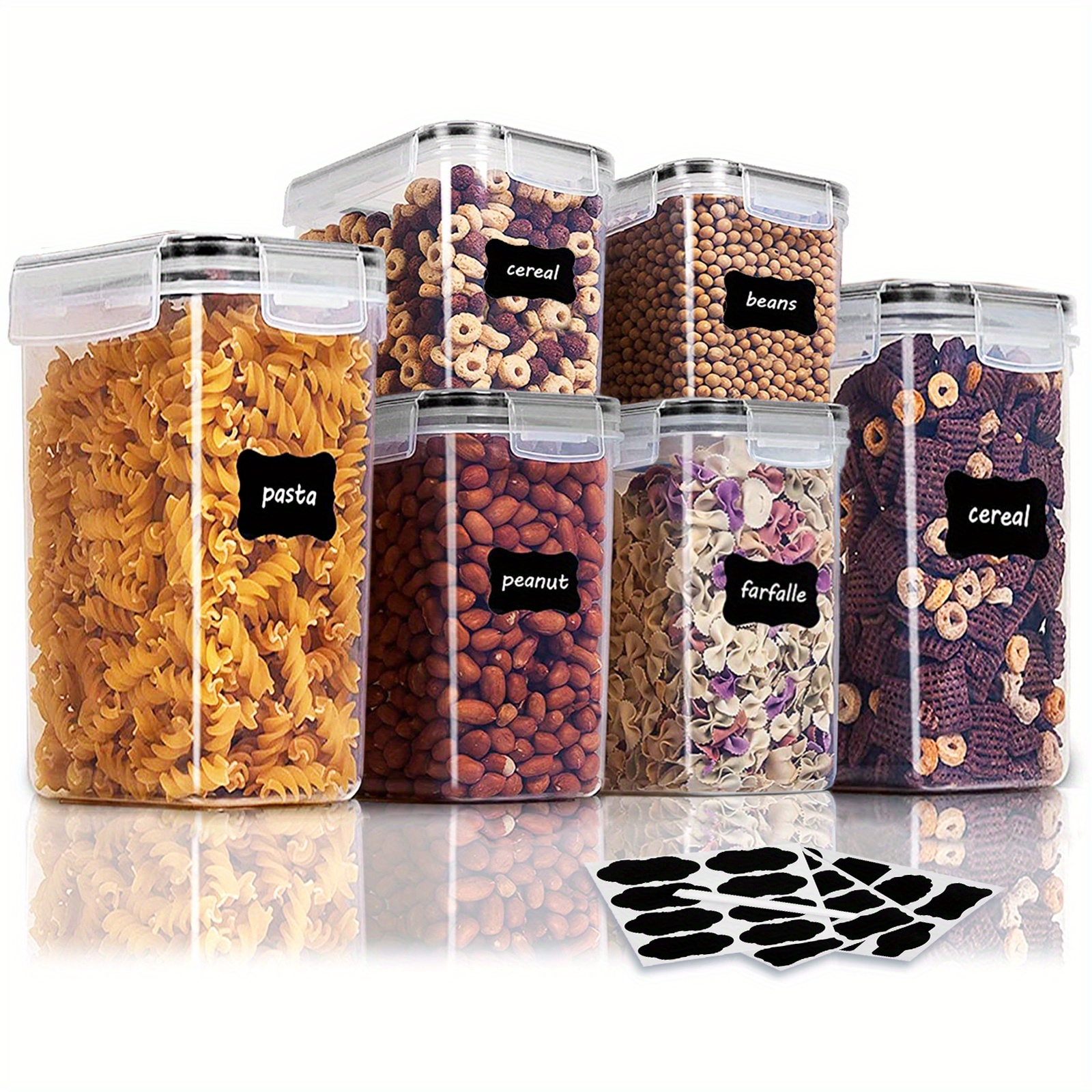 Airtight Food Storage Containers Set With Lids, Bpa Free Plastic