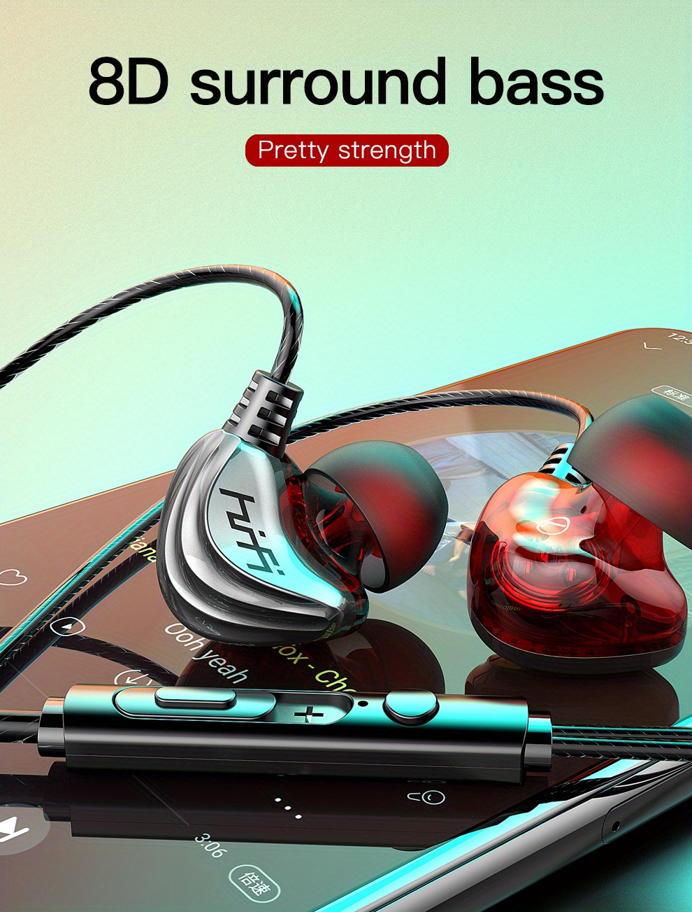 Wrap Around Ear Heavy Bass Wired Headset