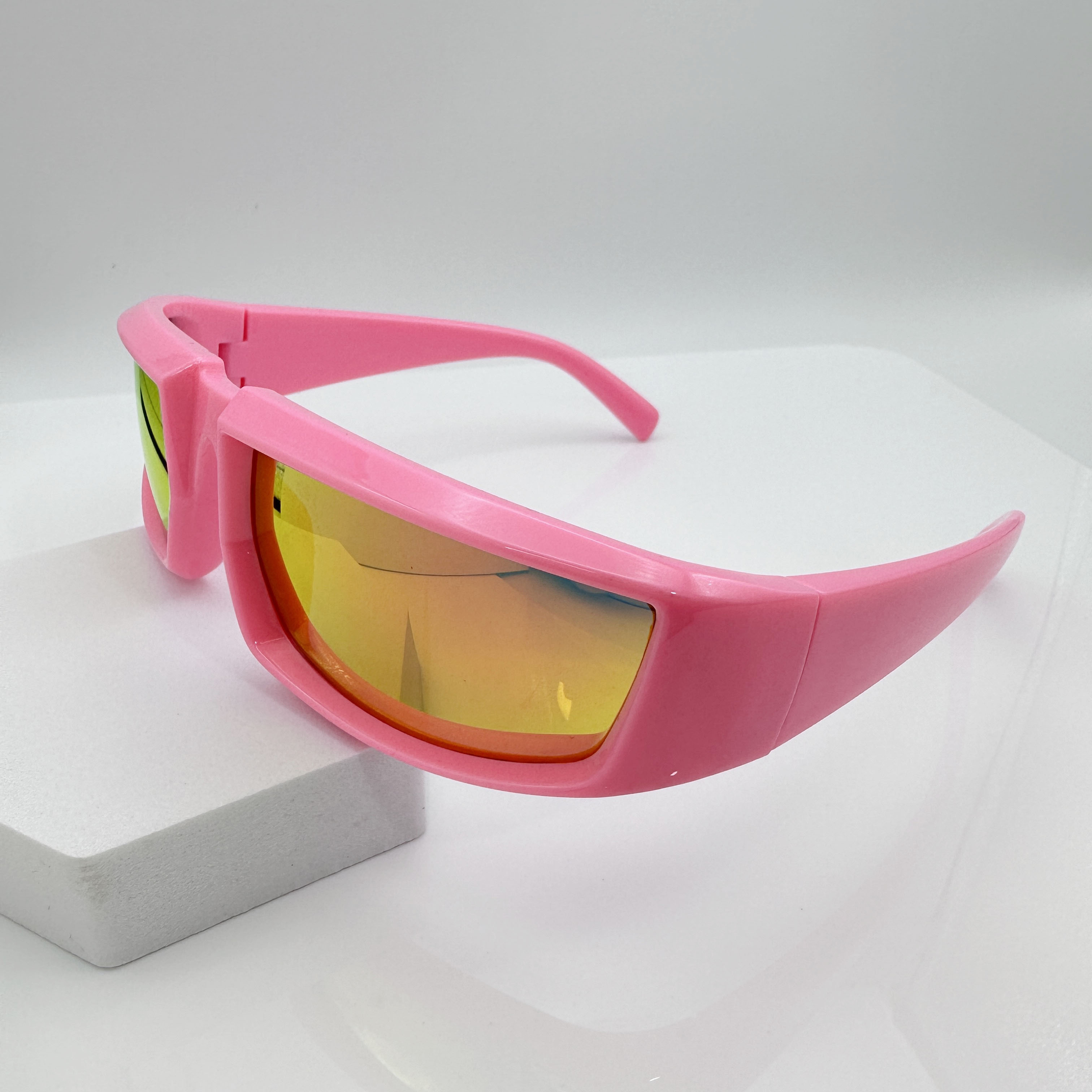 Cyberpunk Y2k Riding Sunglasses Trendy Thick Frame Wrap Around Sun