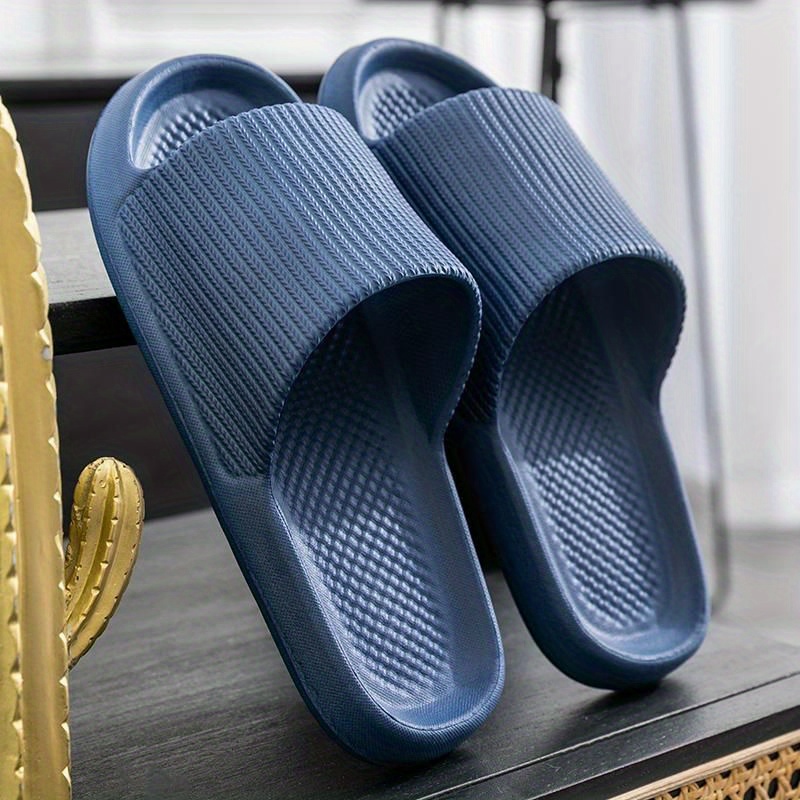 Men's Slides, Casual Non Slip Slippers, Open Toe Eva Shoes For Indoor  Outdoor Beach Shower, Spring And Summer - Temu