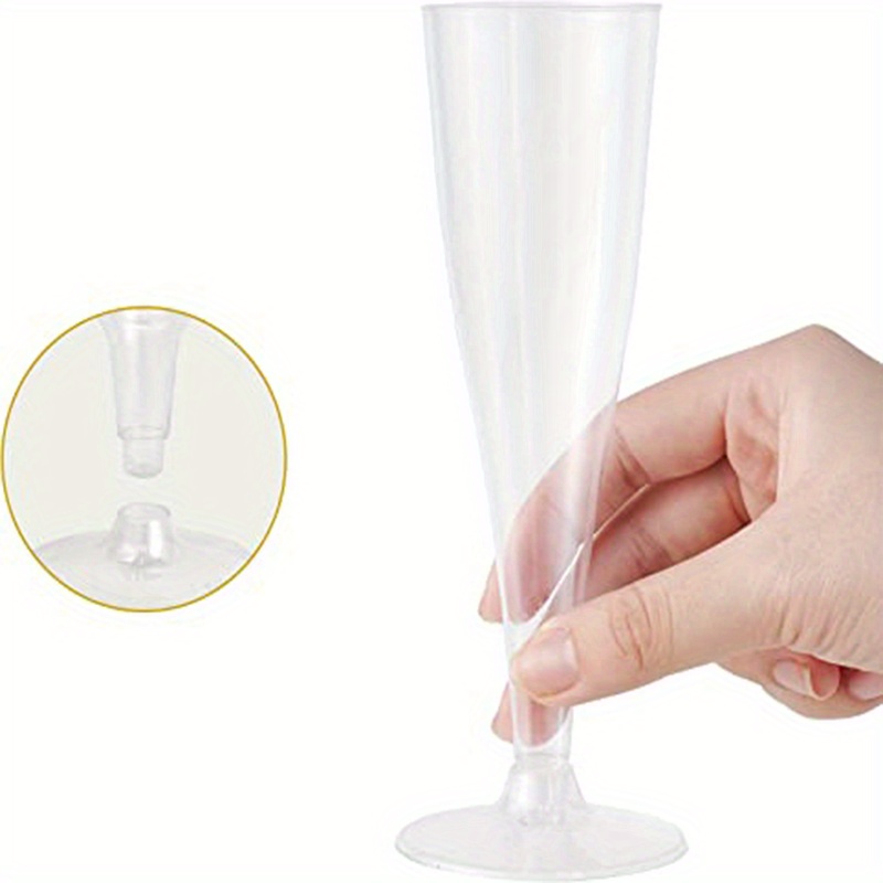 Emi-Yoshi Disposable Plastic Square Champagne Flutes Glasses