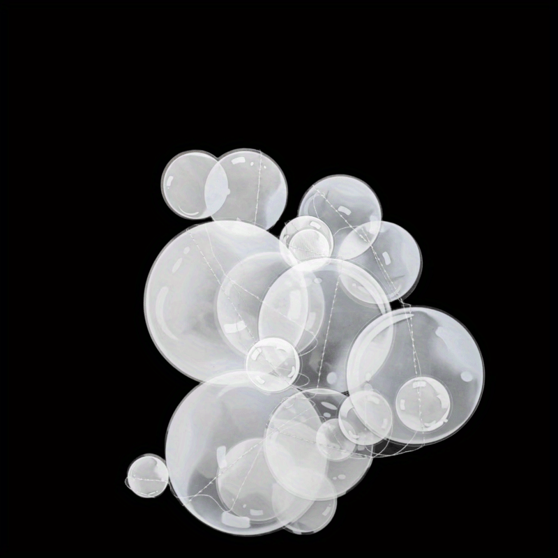 Flat Seabed White Bubble Garland Is Suitable for Little Mermaid Party Decoration. Transparent Floating Hanging Bubbles, Size: Large