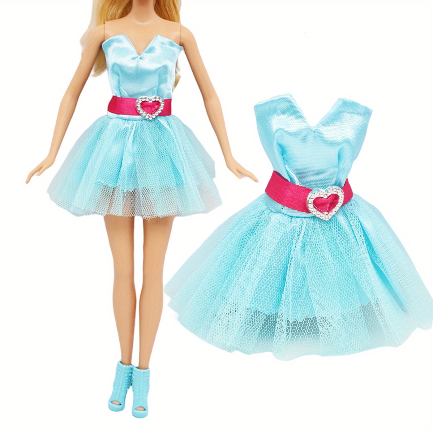 Baby Blue Barbie Doll Dress ffor girl