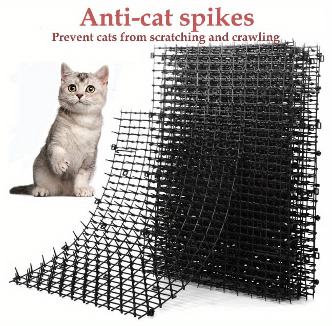 Cuttable Black Anti cat Thorn Mat Spikes Outdoor Cat - Temu