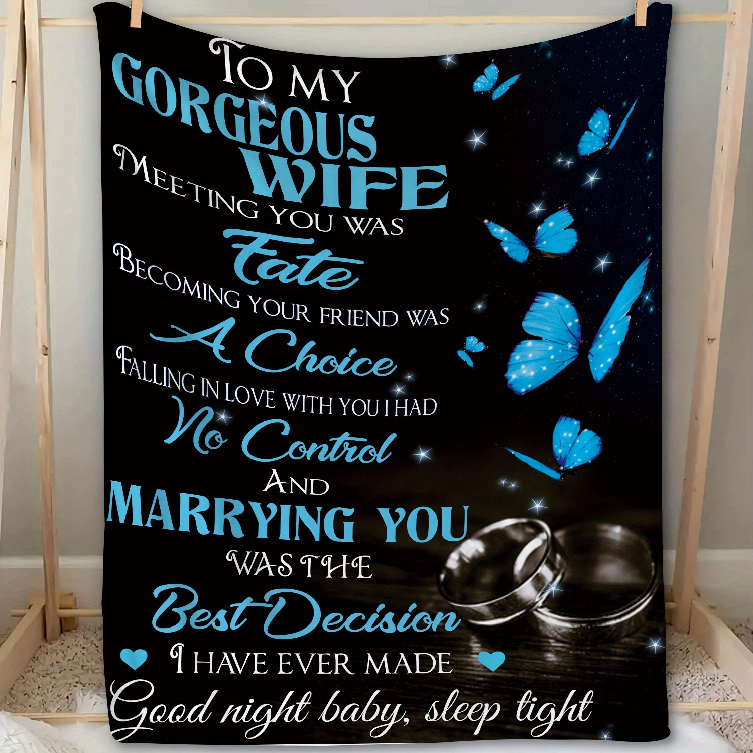TEMU 1pc Printed Blanket, To My Blanket , Blanket Nap Blanket For Bed Sofa Camping , Blanket For