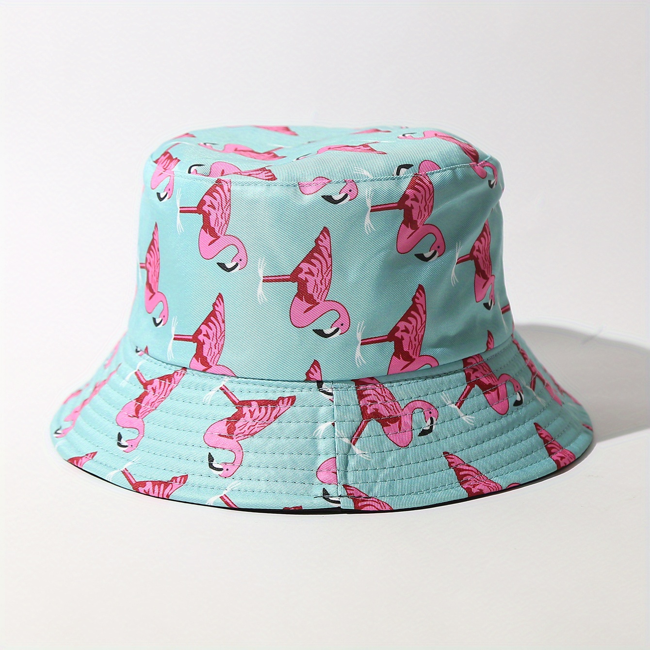 1pc Trendy Versatile Sunshade Bucket Hat With Flamingo Embroidery Double  Sided Sun Hat For Men Women Daily Shopping Party, Today's Best Daily Deals