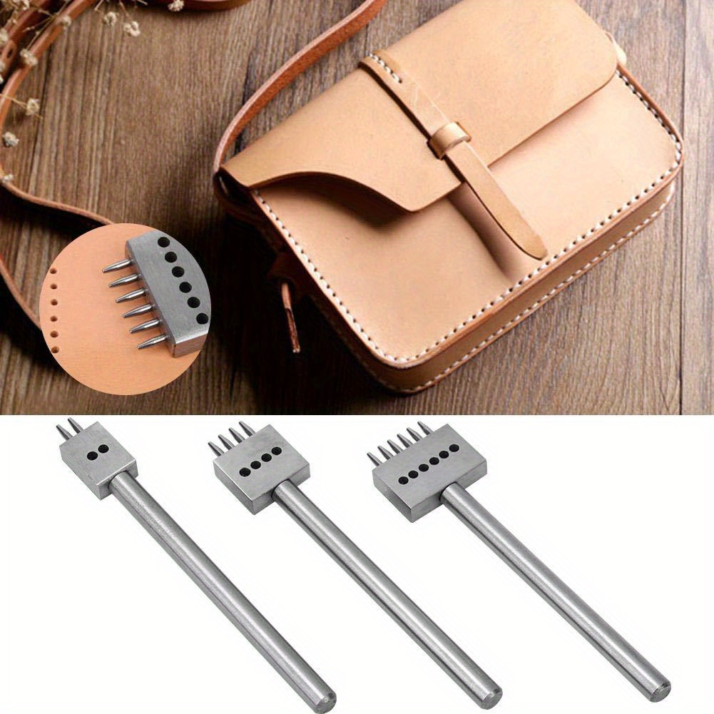 1pc, Stainless Steel Leather Punch Tool, Leather Stitching Punch Aid Plate,  Stainless Steel Hole Punch Tool, Leather Craft Work Tools Accessories