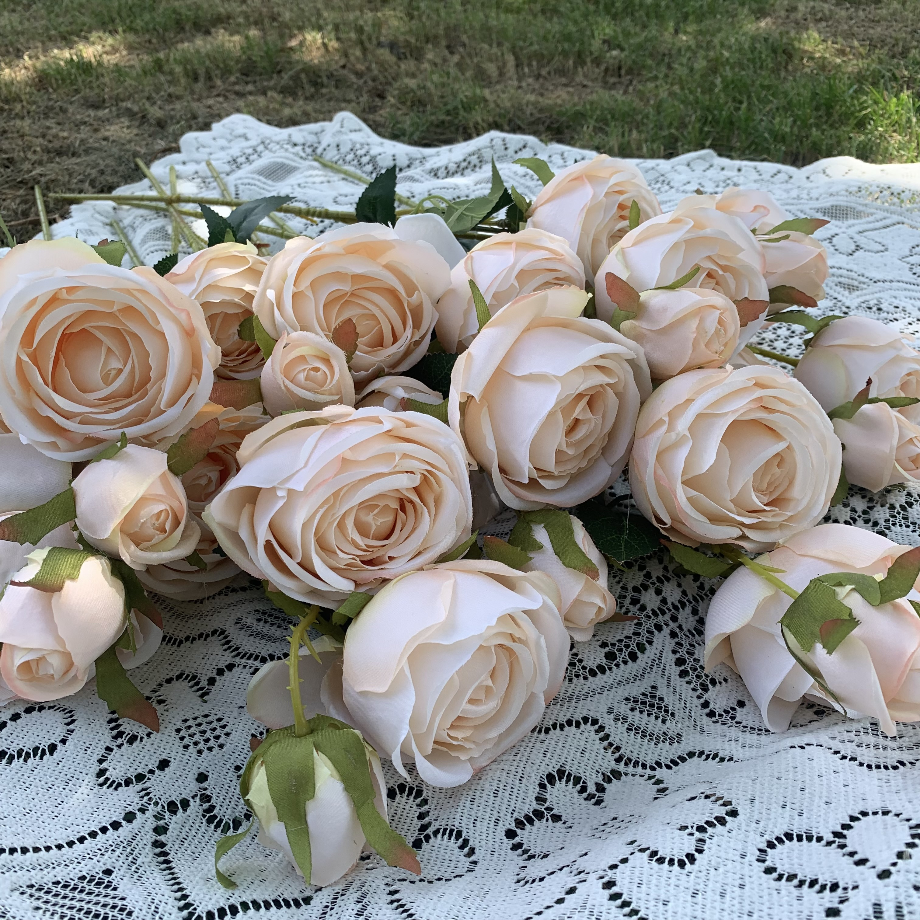 Velvety Artificial Roses Stems Faux Real Touch Rose Bouquet – the Peachy Day