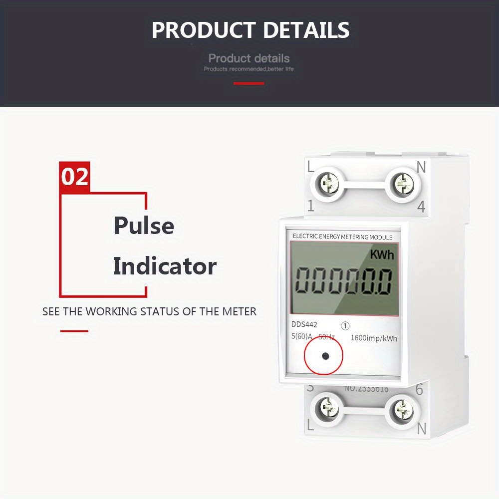 Misuratore elettrico Misuratore elettrico LCD Monofase 220V - Temu Italy