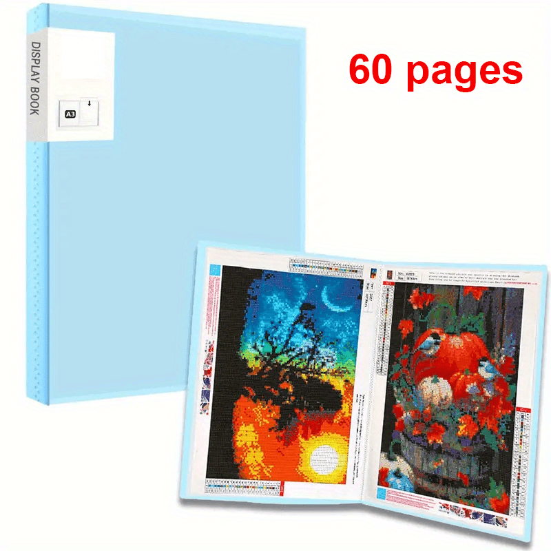 30 Pages A3 Diamond Painting Storage Book With Handle Hold - Temu