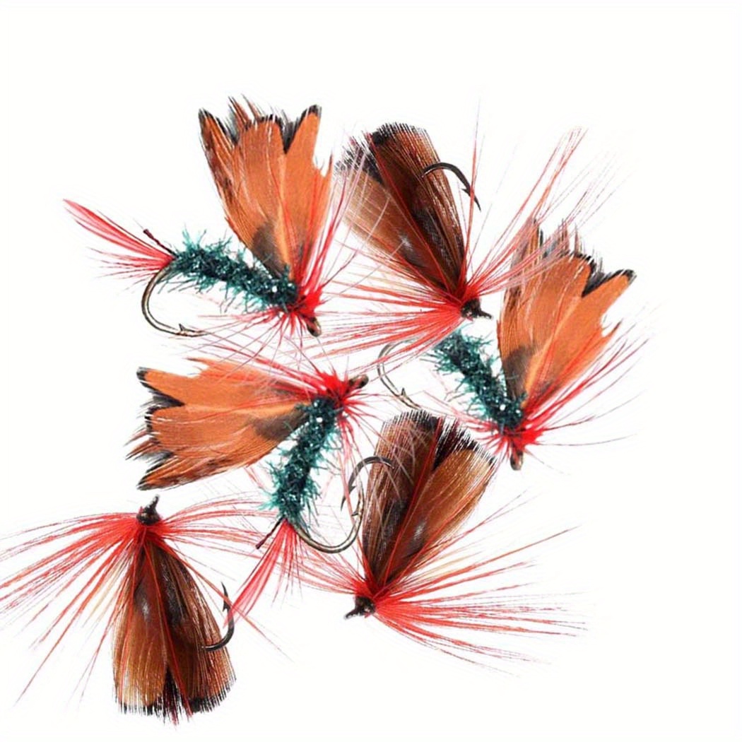 Fly Fishing Barbed Hooks Set Dry Wet Nymphs - Temu