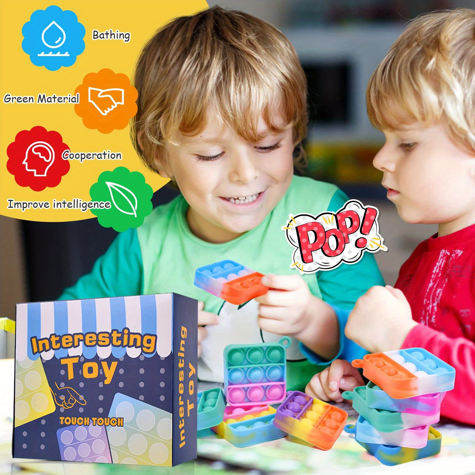 Pop Fidget Toys Its Party Favors For Kids Mini Pop Keychain It Fidget Toy Bulk Toddler Toys