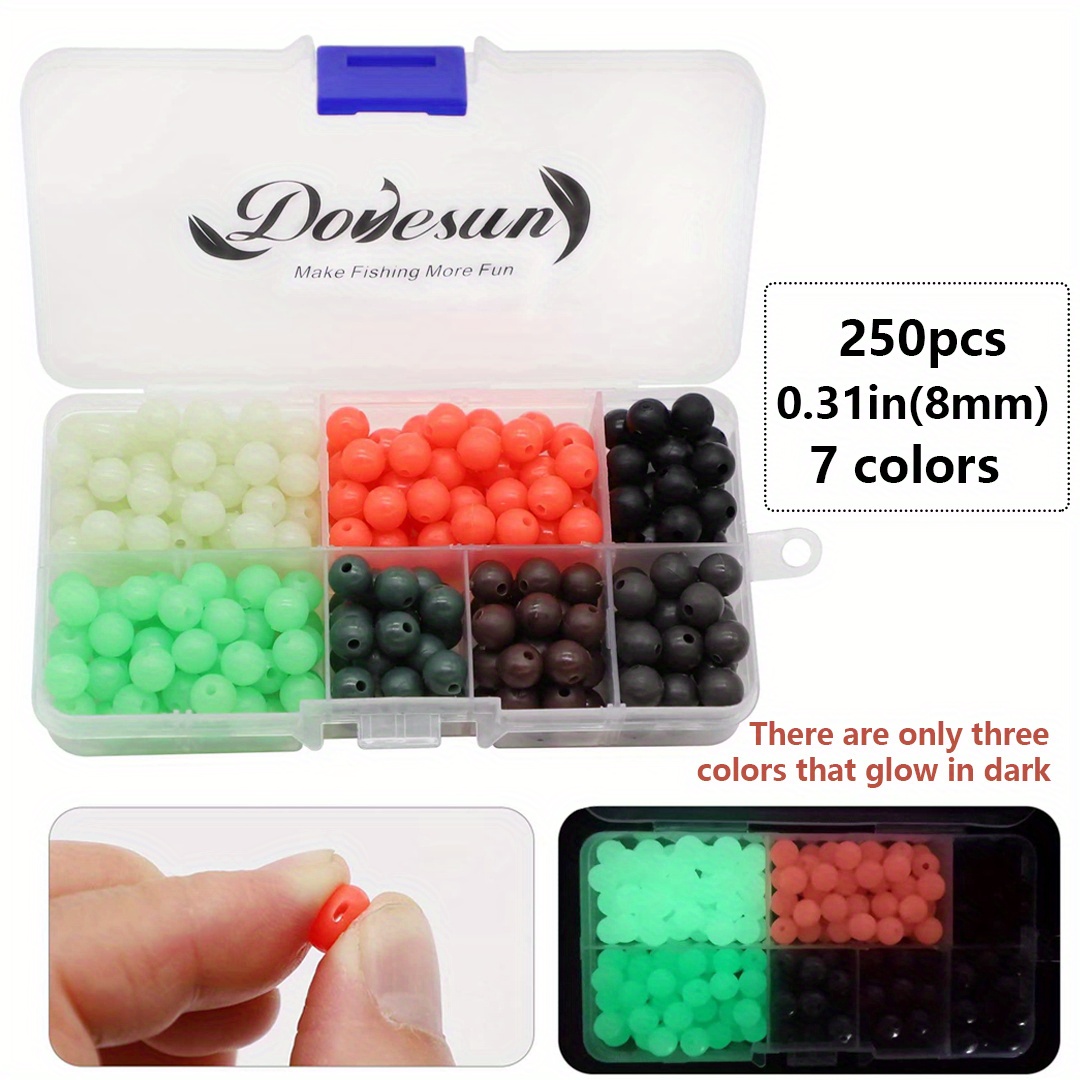 1000pcs Fishing Beads Assortment Set Soft Plastic Oval Round Fishing Bait  Eggs