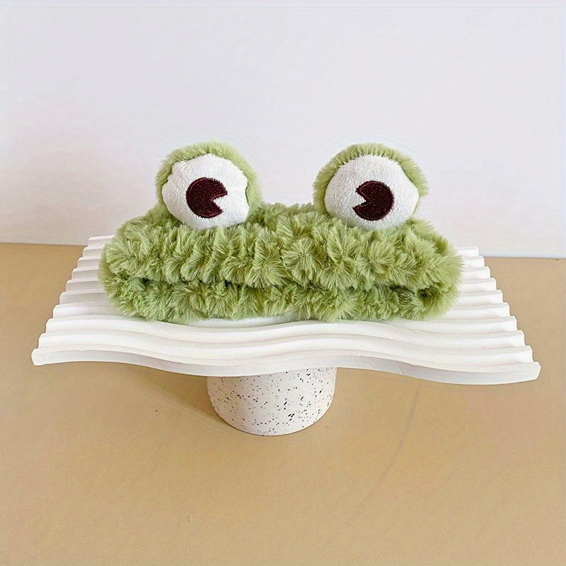 Funny Frog Headband, Makeup Headband, Frog Eye Elastic Headband Cute Frog  Headband For Face Washing Frog Head Wrap Green Funny Hair Band Elastic