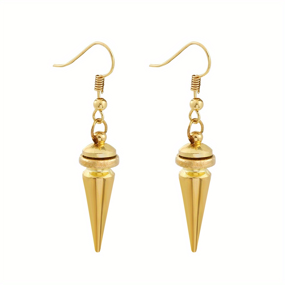 Anime Thorn Pointed Cone Drop Ear Clips Earrings For - Temu