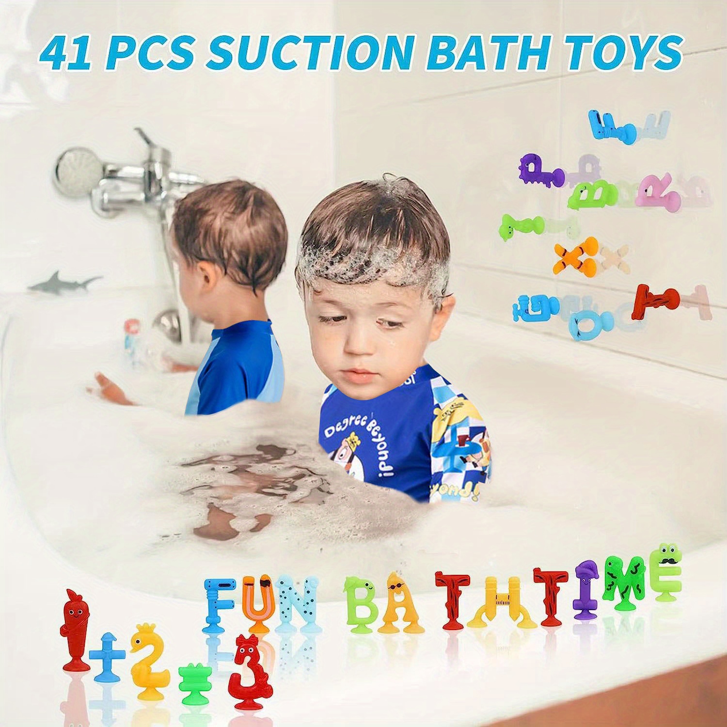 utosday 26 pcs suction cup letters toys, cute animal alphabet abc baby  suction cup toys, bath