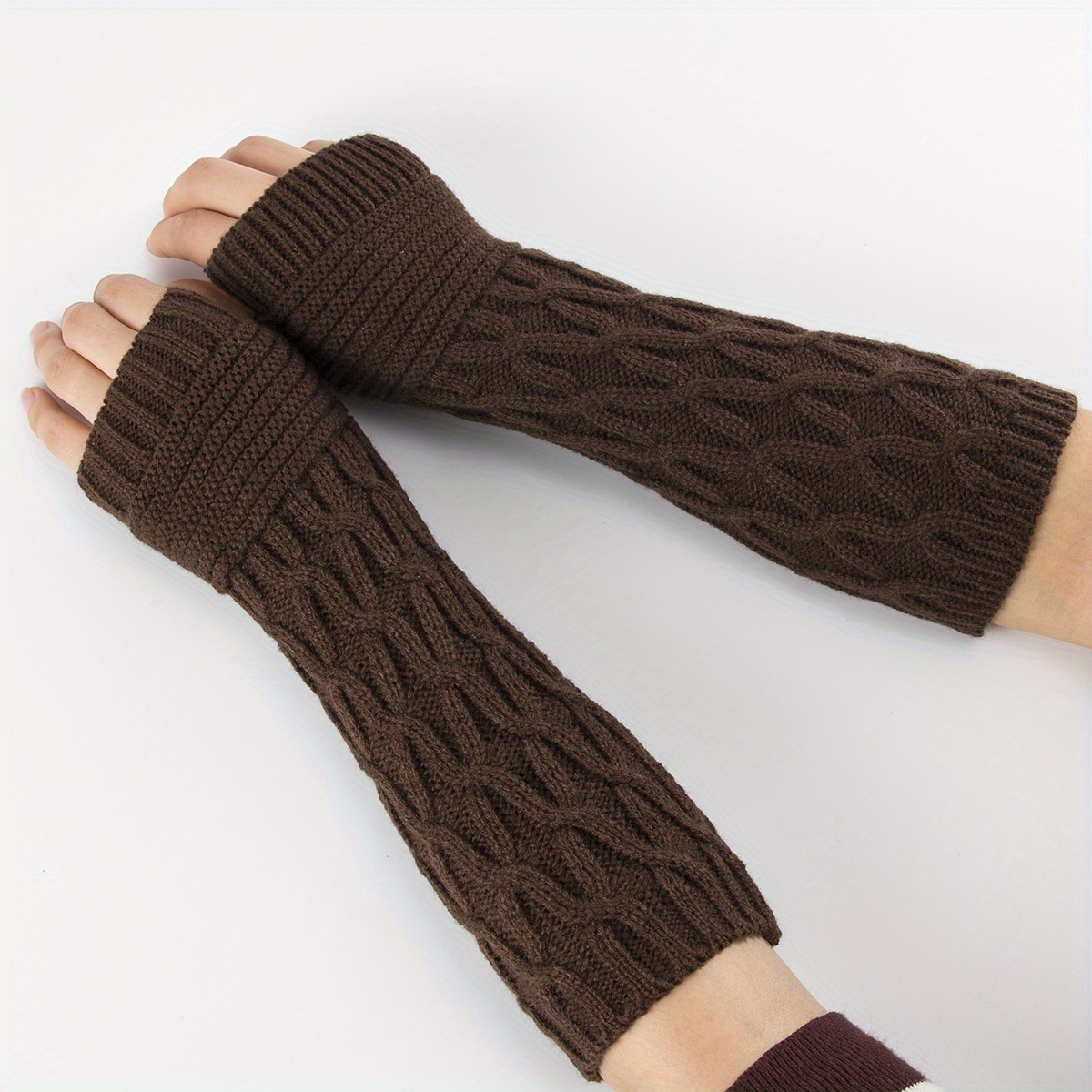 Socken & Fingerlose Handschuhe Set – Armlinge Damen, Overknee, Für Herbst & Winter