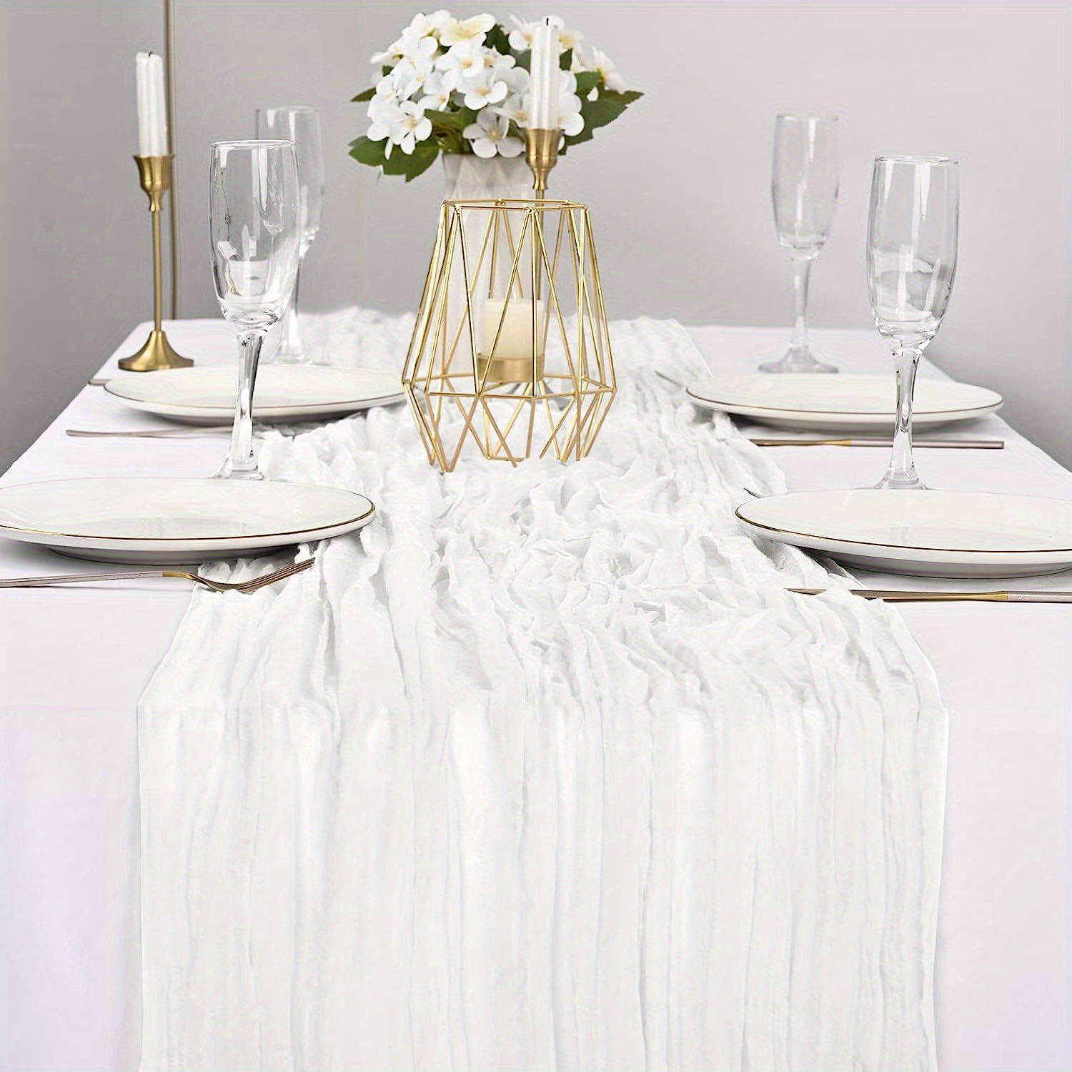 Cheesecloth Table Runner 25 x 16ft - White