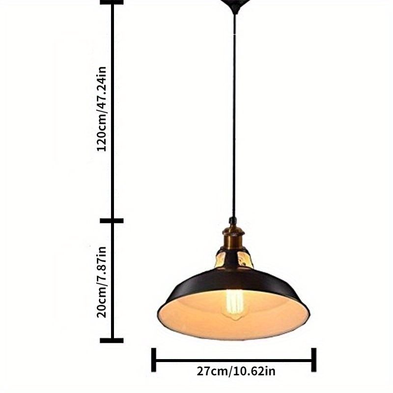 Vintage Industrial Ceiling Lamp Edison Pendant Light Metal Temu