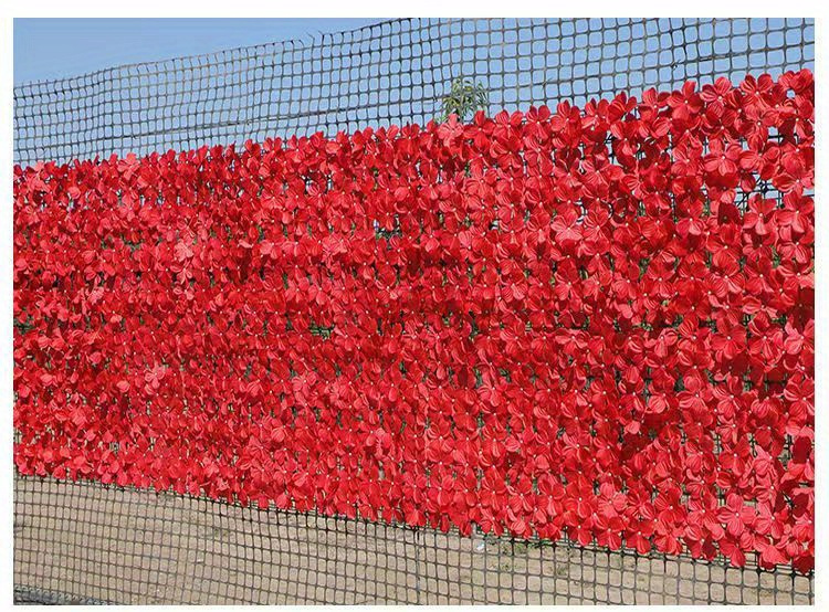 1pc Artificial Hedge Fence Screening With Flowers Artificial Ivy Screen Trellis Fence Rolls For