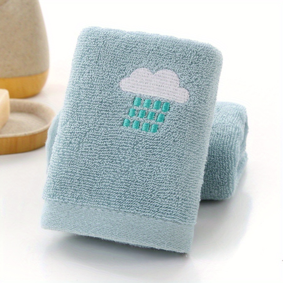 Cartoon Weather Embroidered Hand Towel Soft Skin-friendly Face Towel