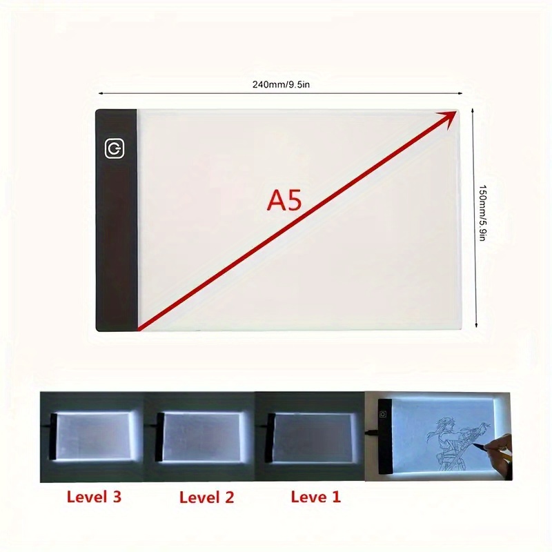 A5/a4/a3 Led Drawing Copy Board Kids Draw 3 Level Dimmable Temu Australia
