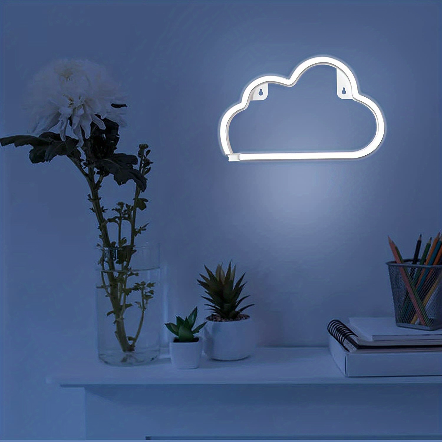 White neon online cloud light