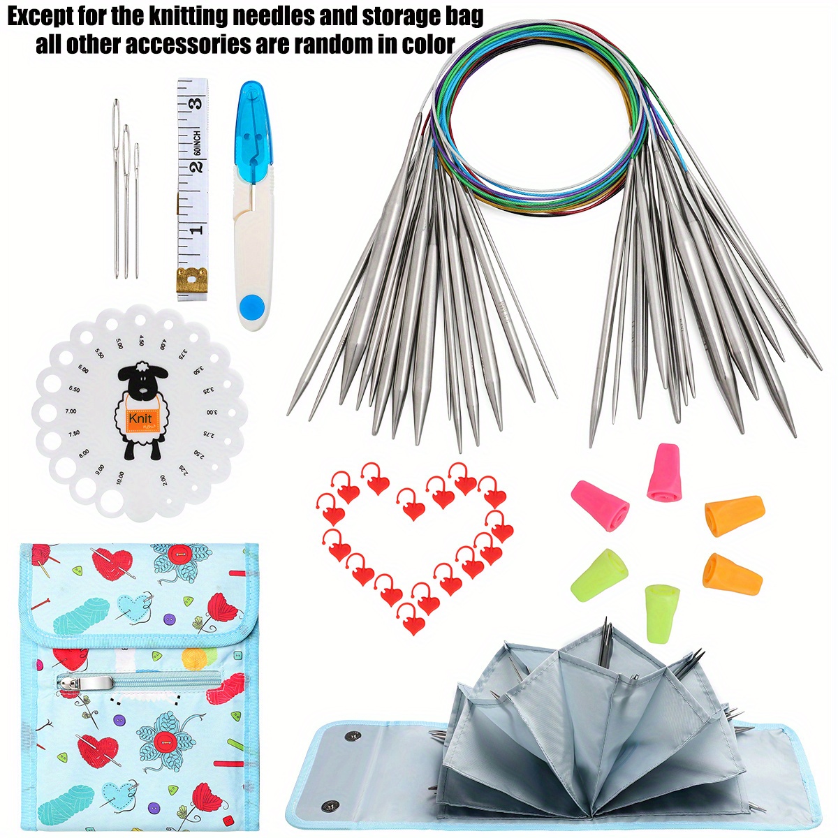 Stainless Steel Circular Knitting Needles Set For Beginner - Temu