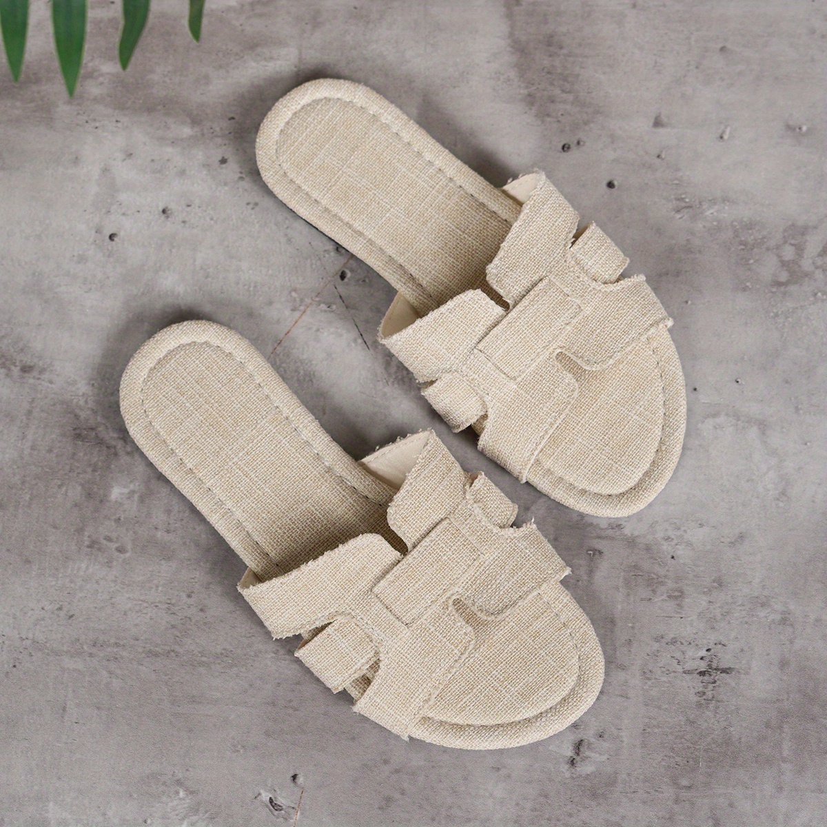 Women Thin Strap Open Toe Flat Sandals Fashion White Slide