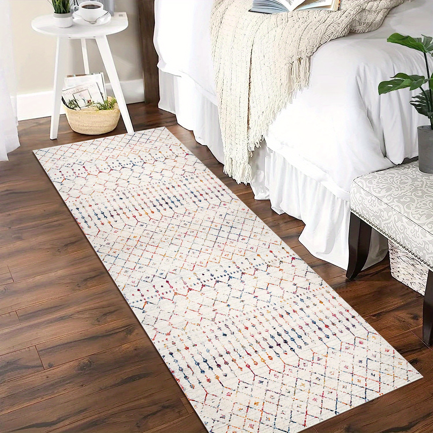  Moroccan Trellis Area Rug 2x3 Indoor Door Mat Non-Slip Washable Entry  Rug, Boho Geometric Small Accent Throw Rug for Kitchen Entryway Bathroom  Moroccan Tribal Stripe Floor Mats : Home & Kitchen