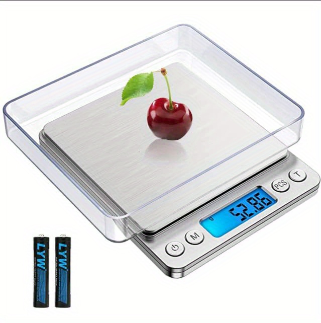 Food Scale, Rechargeable Kitchen Scale with Trays 3000g/0.1g, Small Scale  with Tare Function Digital Scale Grams and Ounces for Dieting, Cooking,  Meal Prep, Coffee, Jewelry