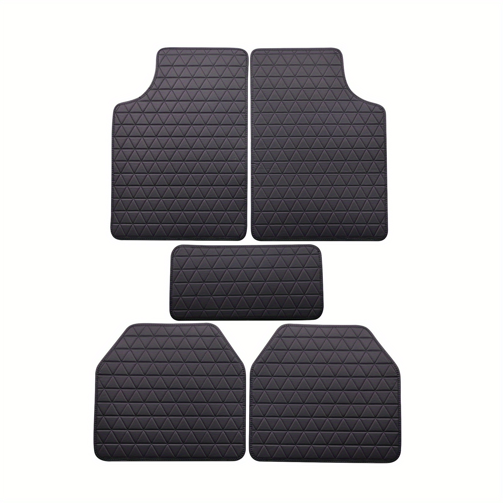 Car Floor Mats Waterproof Pu Leather Universal Car Mats - Temu