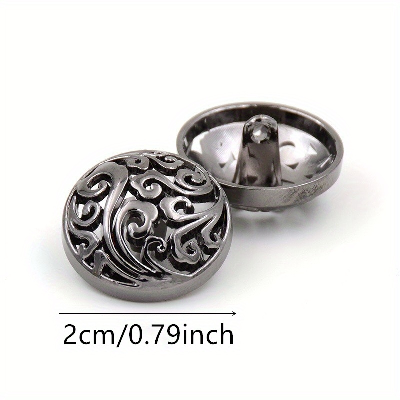 Image of 10pcs//20/25mm Retro Hollow Metal Buttons For Clothing Jacket Coat Buttons Handmade Diy Sewing Buttons