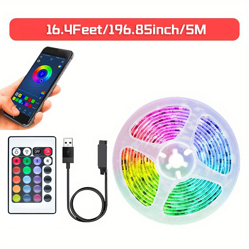 Tira LED de Bluetooth 10M Luces LED RGB 5050 Música de Tira Con Control de  APP