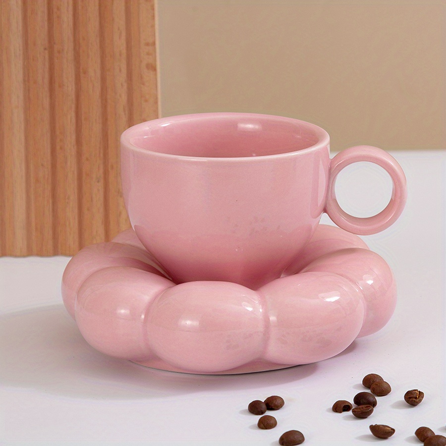 2 Pieces Ceramic Cloud Mug Cute Cup with Sunflower Coaster 7oz Cute Ceramic  Coffee Mug with Saucer S…See more 2 Pieces Ceramic Cloud Mug Cute Cup with
