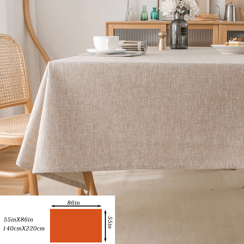 Polyester Tablecloth Beige Table Cloth Waterproof Tablecover - Temu