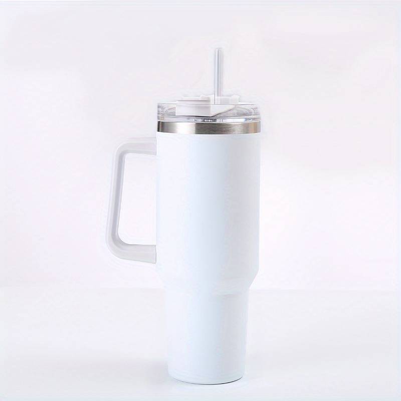  Vaso de 40 onzas con asa y tapa con pajilla, taza de viaje para  café de acero inoxidable, taza de viaje, botella de agua térmica para café  caliente y frío, rosa