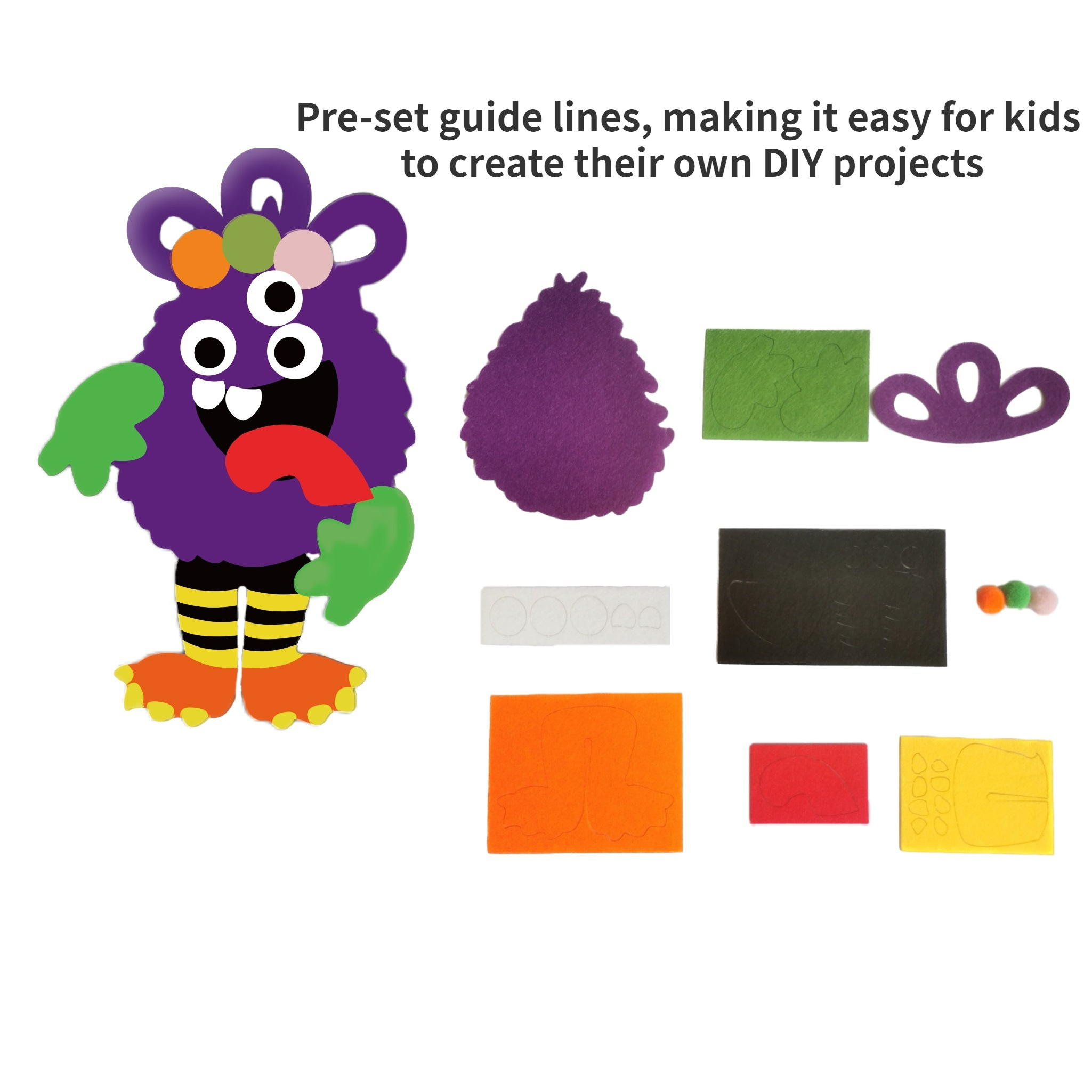 4E's Novelty Halloween Crafts for Kids (12 Pack) Silly Monsters Foam Magnet Fall Arts and Crafts Kit for Toddlers Kids, Bulk Crafts Supplies, Kids