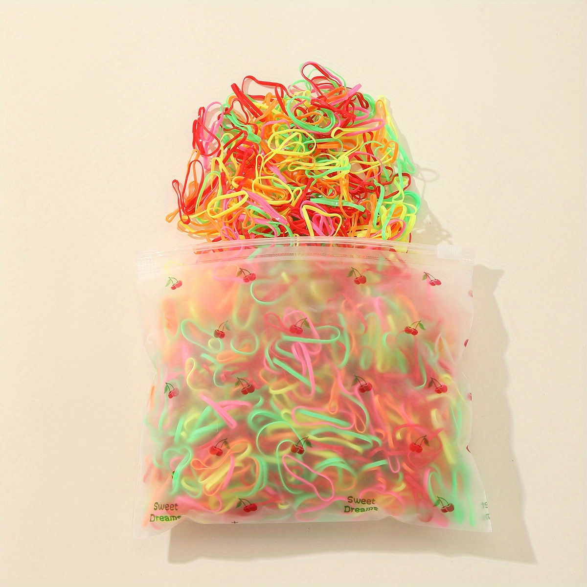 Temu 1000pcs/ Pack Girl Colorful Fashion Disposable Rubber Band Elastic Hair Band Headwear Baby Accessories,$0.99,free returns&free ship,synthetic